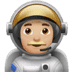 👨🏼‍🚀 man astronaut: medium-light skin tone display on Apple